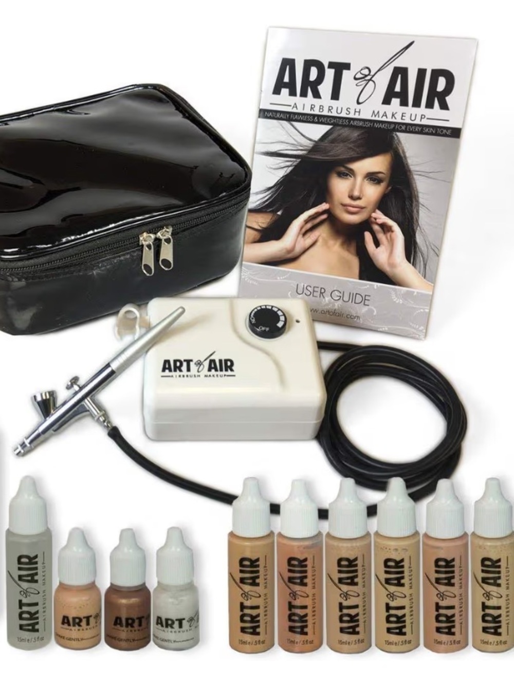 ART of AIR Airbrush Makeup Kit with Assorted Foundation Shades * Used 1x
